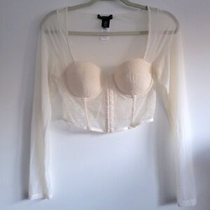 Sincerely Jules Bustier Women’s Lace Mesh Coquette Fairy